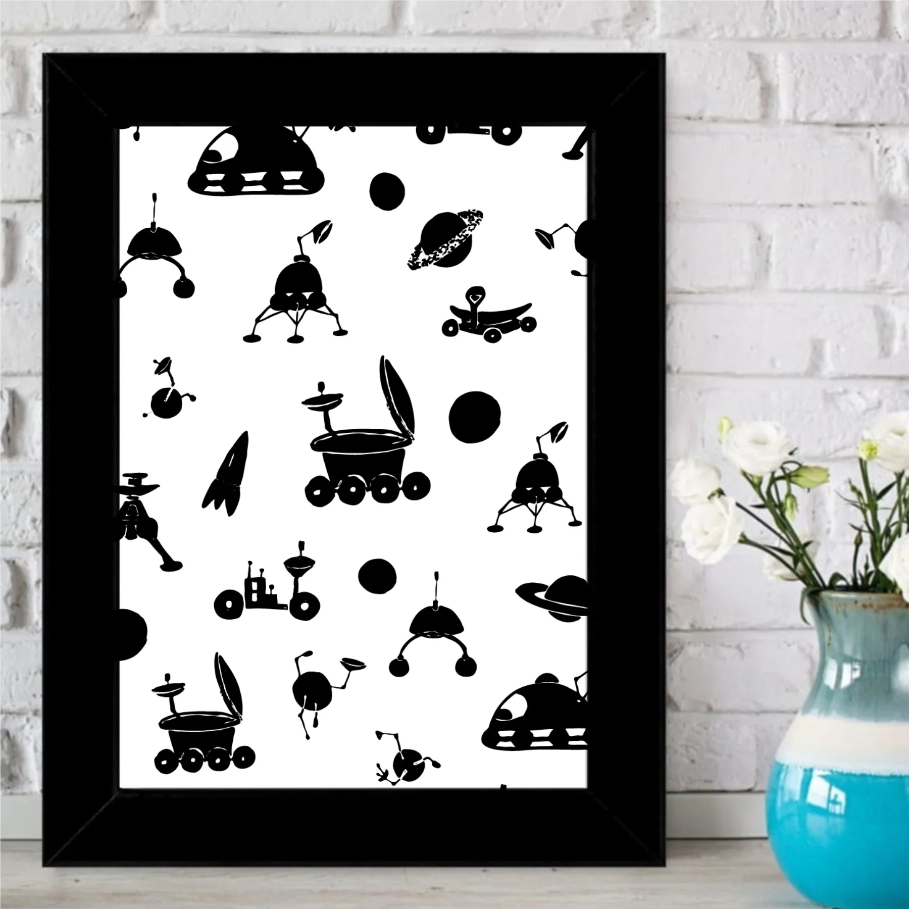 

Robot Space Themed Custom Design Frame-81