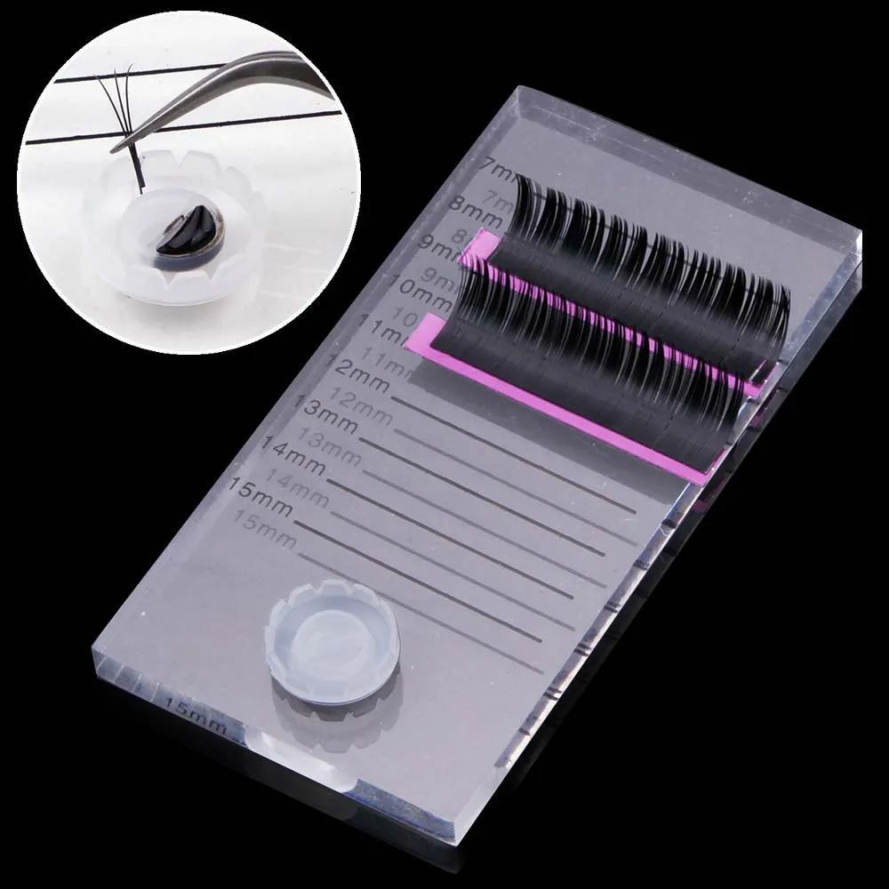 

False Eyelash Extension Stand Lash Holder Individual Eyelashes Acrylic Pallet 20Pcs Blossom Cup Volume Lashes Extension Tool