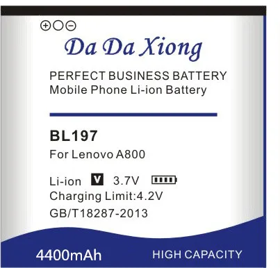 Аккумулятор 4400 мАч BL 197 BL197 для Lenovo A800 A820 A798t S720 S720i S750 S889T S870e S868T S889 A820T A798T