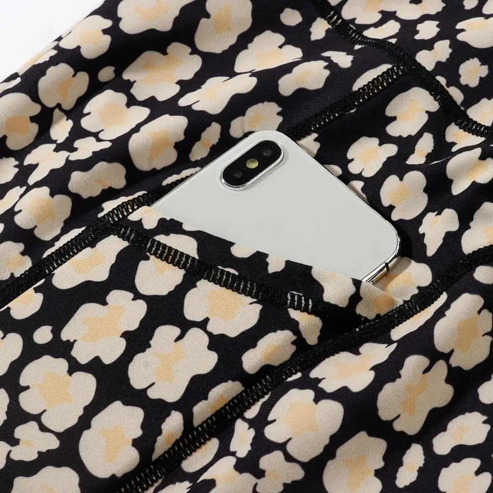 

Leggings For Fitness Yoga Pants Leopard Leggings Sport Women Fitness Women High Waist Leggings Push Up Leggings Pocket Workout