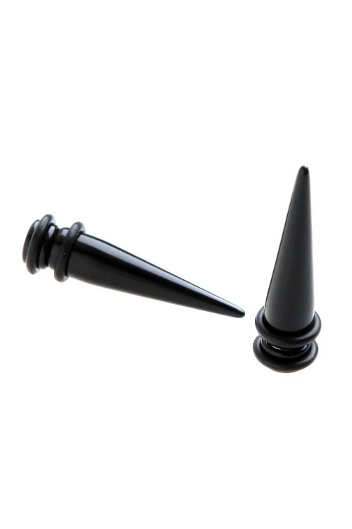 1 пара черные Нетик Поддельные Cheater расширитель уха Конус вилка носилки (2 г 6 мм) |