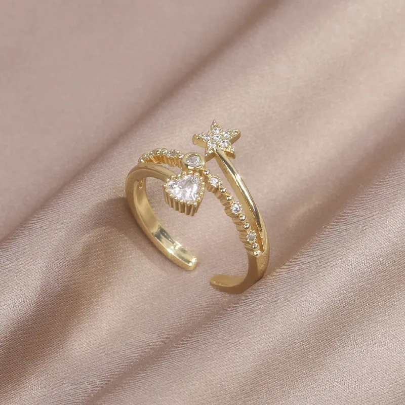 

Женское многослойное кольцо с эффектом «любовь»