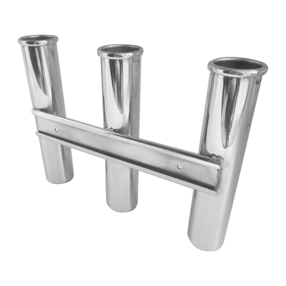 

Universal Fishing Rod Holder for Marine Boat Rail Mount 3 Rod Holders Stainless Steel Rail Mount Clamp