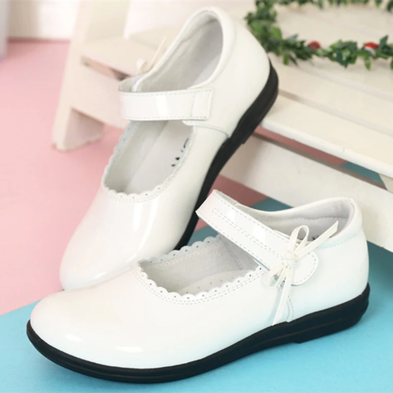 Осенняя детская обувь дышащая из натуральной кожи для девочек туфли принцесс на