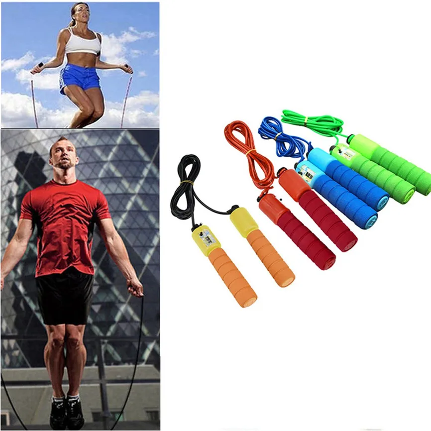 Kids Jump Rope Skipping Adjustable Length Time skipping Automatic Counting High Quality Portable Durable Adjust | Спорт и
