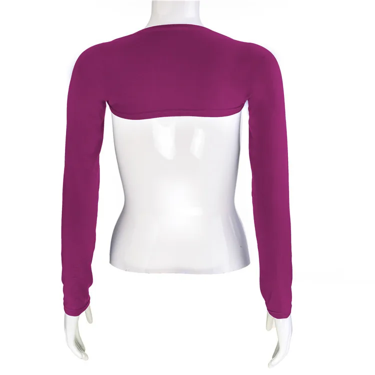 New Fashion One Piece Cotton Sleeves Arm Cover Shrug Bolero Hijab Muslim Islamic 20 Colors Free Shipping - Color: DarkRose
