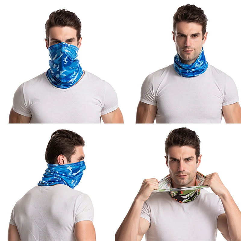 Шарф-повязка унисекс охлаждающая маска для лица из вискозы защиты от солнца
