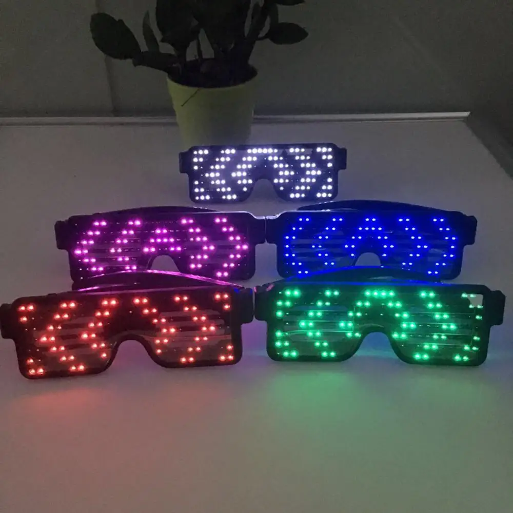 

Electronic Eyeglasses with Luminous LED Light Birthday Party Carnival Props