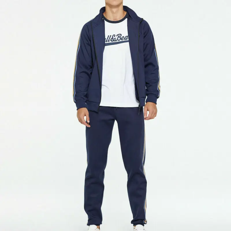 2 шт. мужской спортивный костюм подходит для пробежек бега модный на молнии