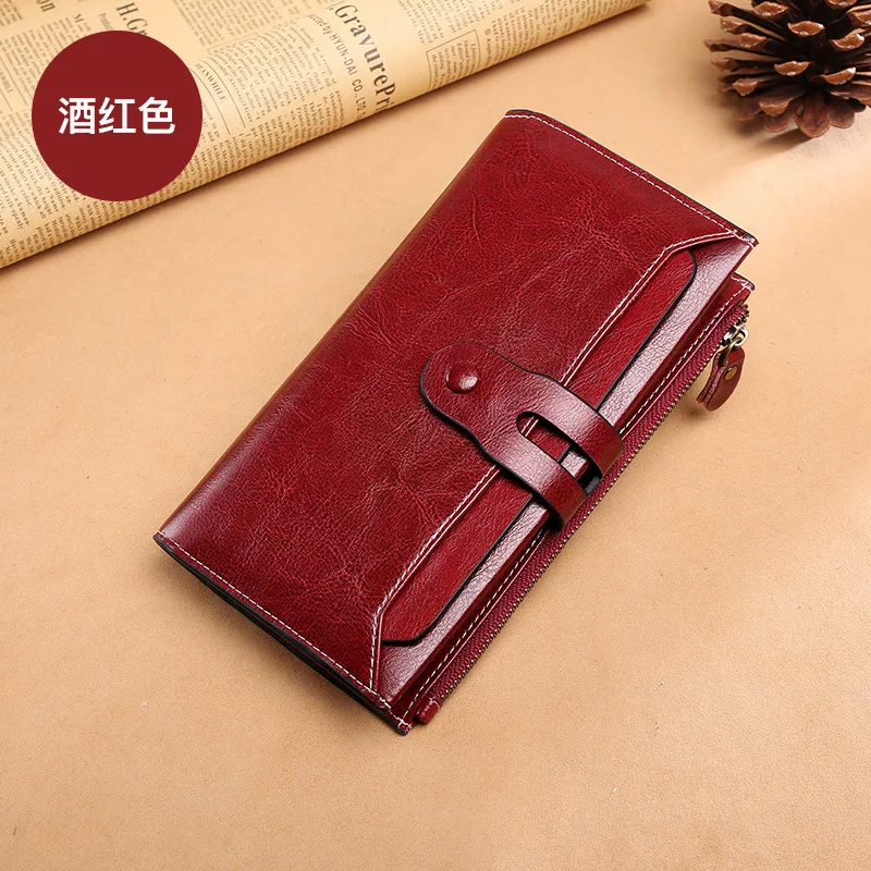 

Women's Wallet Clutch Bag Large Capacity Long Zipper Wallet Multi-function Card Package Purse Women's Red Handbag Slim Wallet