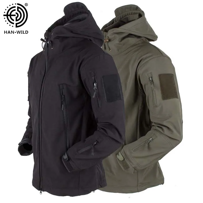 

Airsoft Camping Tactical Jacket Hiking Jacket Army Jackets Men Hunting Military Shark Skin SoftShell Waterproof Windbreaker