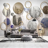 custom murals photo wallpaper modern city building solid geometry wall cloth restaurant cafe background wall covering home decor
