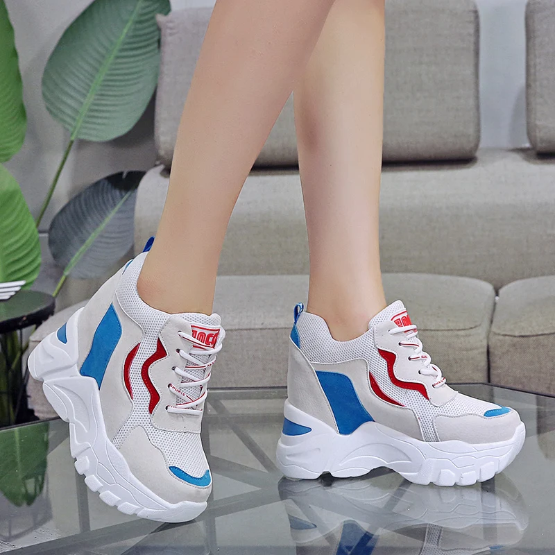 Rimocy/Модные женские кроссовки на скрытом каблуке и платформе коллекция 2019 года
