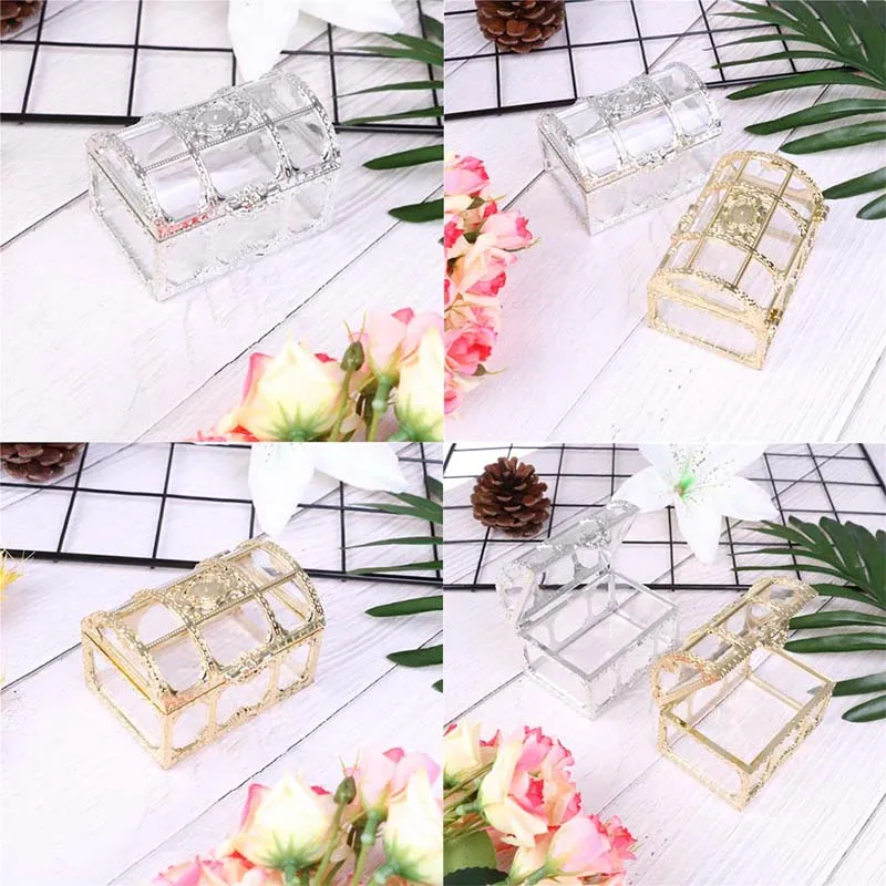 

Свадебная шкатулка для украшений золотые конфеты, кольцо, серьги, ожерелье, коробка, чехол, украшение на день рождения, свадьбу, упаковка для...