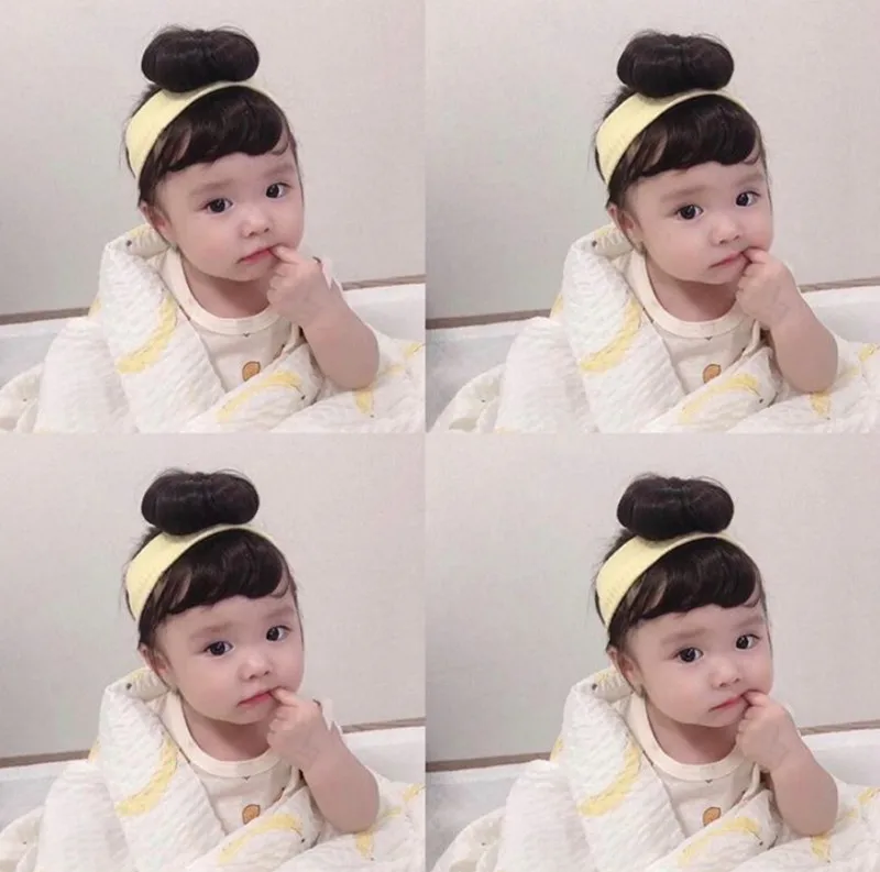 Hot Sale 2020 Hair accessories Fashion Cute Baby Girl Hair Wig Hat Cap Hairpiece Newborn Children Kids Girls Headbands Headwear