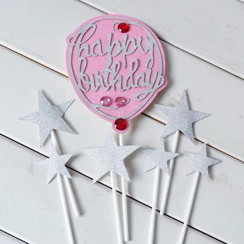 1 Набор 7 шт. блестящих топперов для тортов на день рождения|Товары украшения