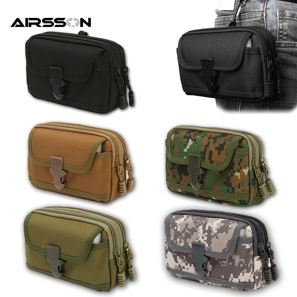 

Tactical Phone Pouch Nylon Men Military Waist Pack Bag 6.5inch Cellphone Case Holder Belt Clip Utility EDC Tool Bag for Hunting