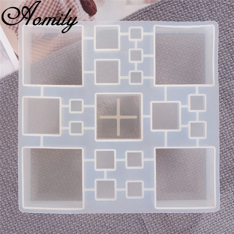 

Aomily 20 Grids Cube Crystal Epoxy UV Silicone Mould Cake Mold Resin Jewelry Making Cosmetic DIY Mold Epoxy Resin Baking Mold