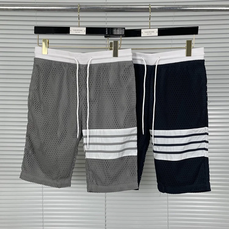 

2021 модные брендовые повседневные шорты TB THOM, мужские летние лоскутные однотонные повседневные спортивные брюки, спортивный костюм, шорты с ...