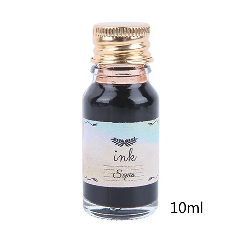

10Pcs 10ml Colorful Fountain Pen Ink Refilling Inks Stationery School Supplies