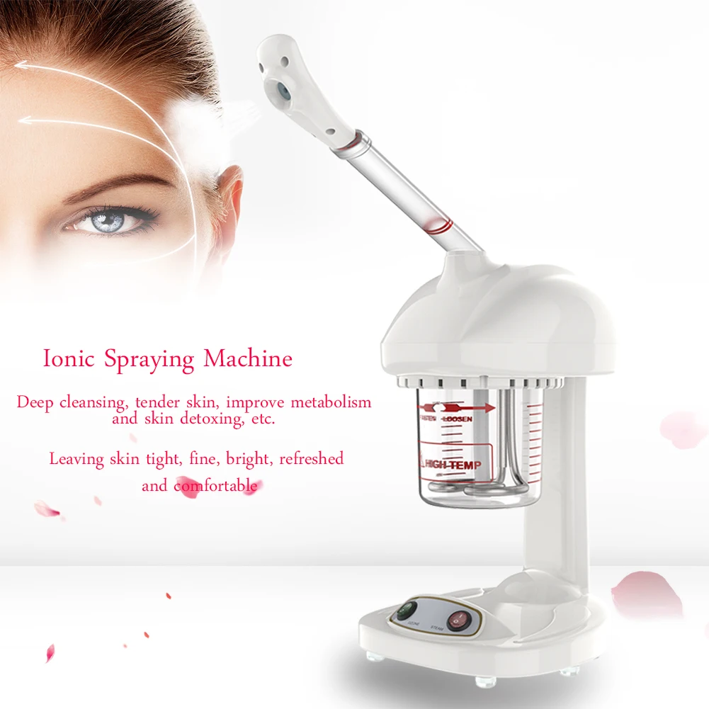 

220V/110V Face Steamer Ionic Spraying Machine Face Spa Machine Steamer Salon Spa Ozone Steaming Skin Care Machine 18min