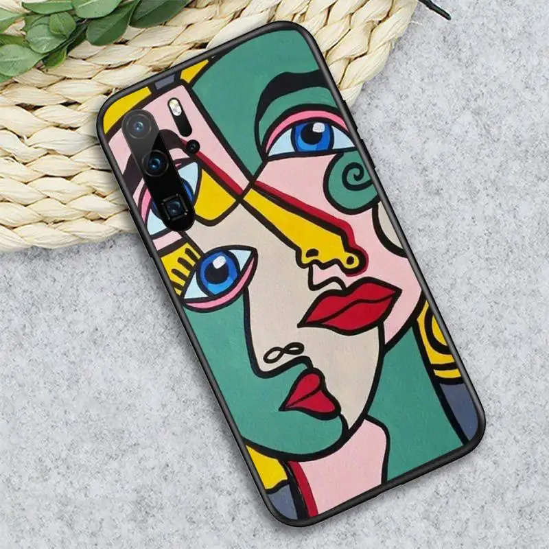 

Picasso abstract Art painting Phone Case For Huawei honor Mate P 10 20 30 40 i 9 8 pro x Lite smart 2019 nova 5t