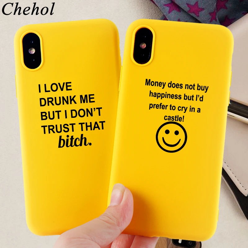 Модные чехлы для телефонов с буквенным принтом iPhone 11 Pro 8 7 6s Plus X XS MAX XR забавный