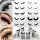 Visofree 3060100 пар норковые ресницы оптом 3D норковые натуральные ресницы с лотком без коробки Wispy норковые ресницы 3D накладные ресницы