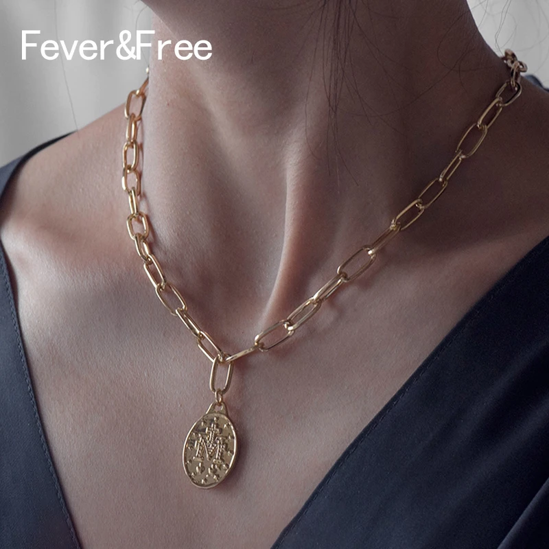 Женское колье с подвеской из Золотого Сплава Fever &amp Free изящное простое