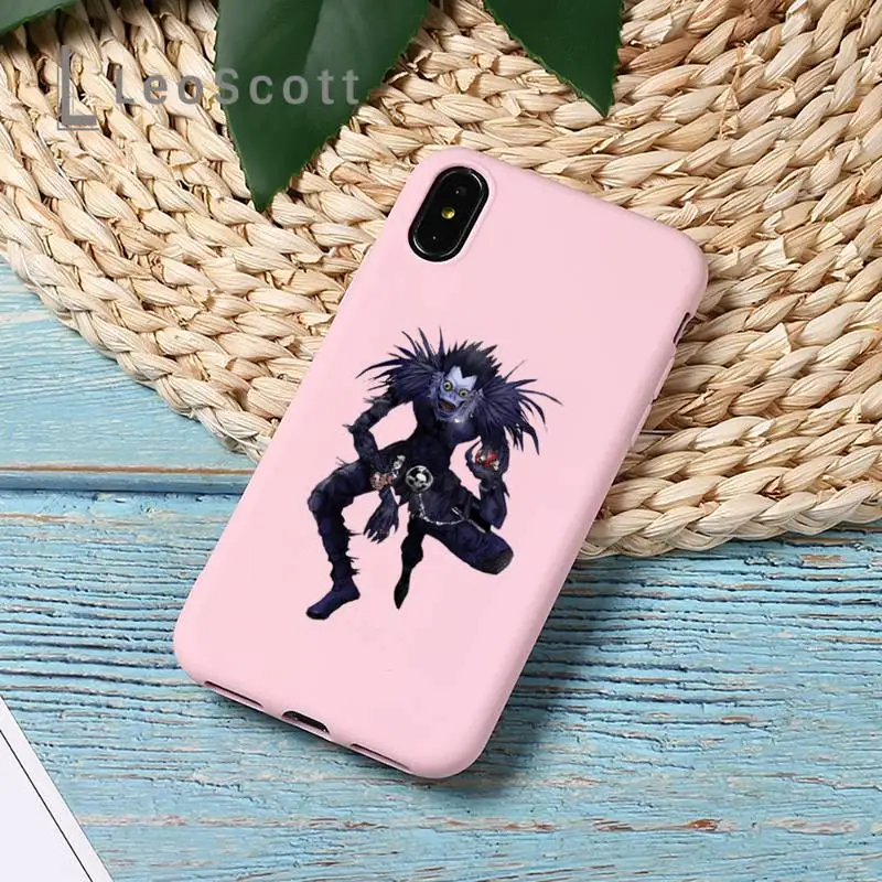 

anime Death Note Phone Case Candy Color for iPhone 11 12 mini pro XS MAX 8 7 6 6S Plus X 5S SE 2020 XR