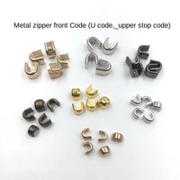 15sets 5 metal zipper repair up zipper stopper for diy accessories silverblack color