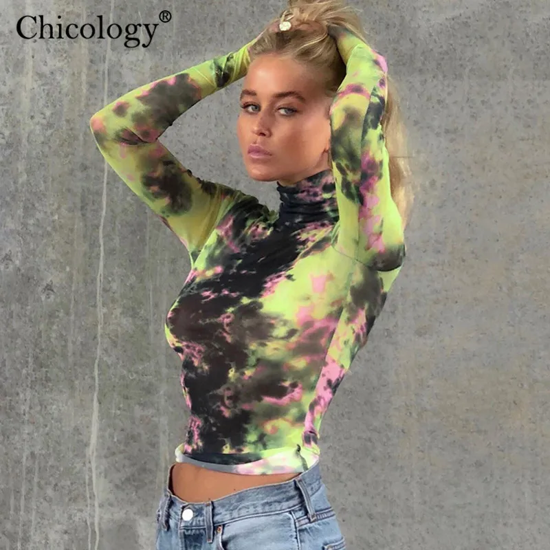 Женская футболка с длинным рукавом Chicology осенне зимняя высоким воротником