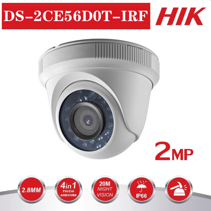 HIKVISION английская версия DS-2CE56D0T-IRPF CVBS/AHD/CTV/TVI 1080 P 2MP с ИК-День/Ночь безопасности видеонаблюдения