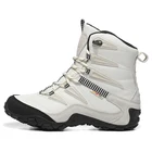 Походная обувь для мужчин и женщин, водонепроницаемые высокие тактические ботинки с плюшевой подкладкой, для восхождения и горного туризма, уличные спортивные кроссовки