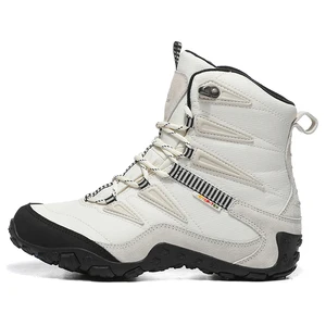 Походная обувь для мужчин и женщин, водонепроницаемые высокие тактические ботинки с плюшевой подкладкой, для восхождения и горного туризма, уличные спортивные кроссовки