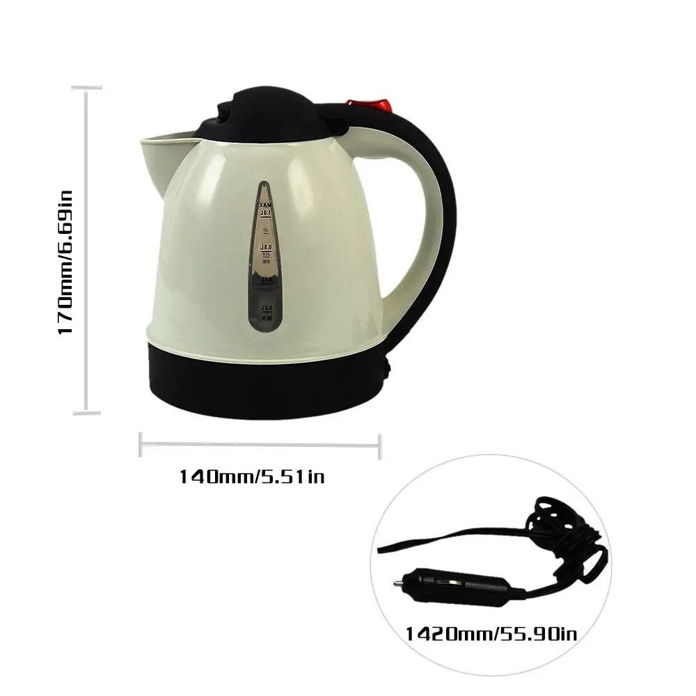 1000ML 12v Camper Car Accessories Cars Hot Electric Kettle Portable Travel RV Van Motorhome Cigarette Lighter Socket | Автомобили и