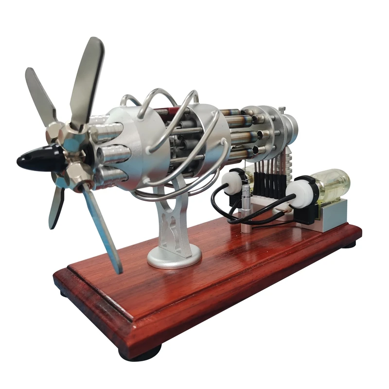 

16 Cylinders Stirling Engine 16 Cylinder Hot Air Stirling Engine Model for Kids Scientific Physics Education Toy