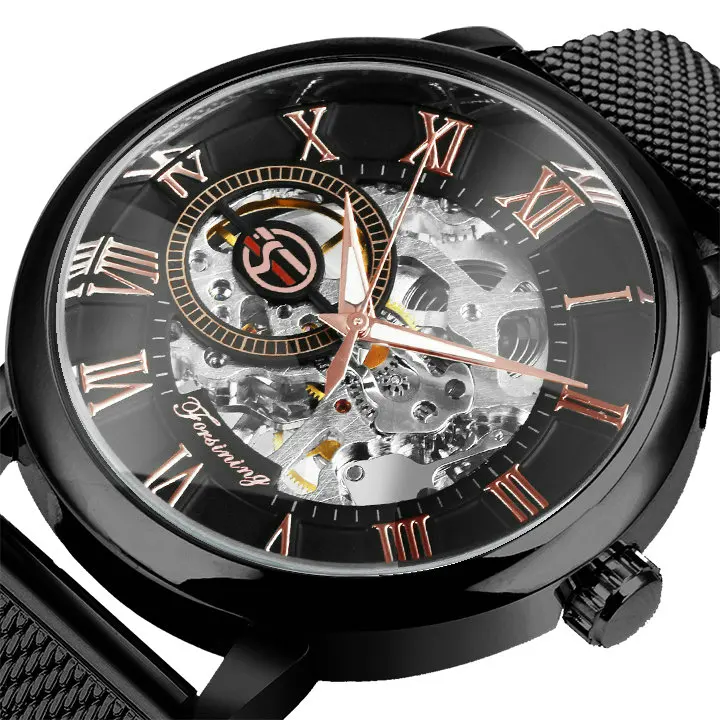 Часы наручные мужские механические Роскошные ультра тонкие Классические