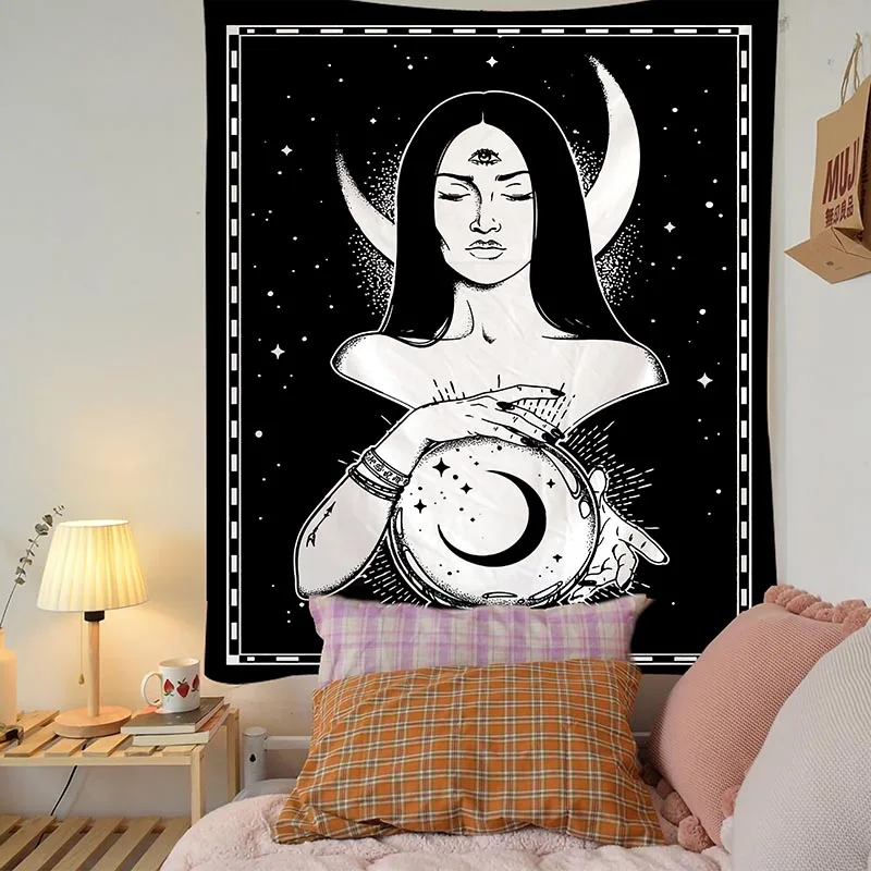

MOON tapestry kawaii room decor Tapestry Boho decor aesthetic room decor Wall Hanging Tapestry