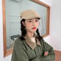 new style spring autumn cotton unisex celebrity classic solid color fashion snapback adjust ease match street trend beret cap