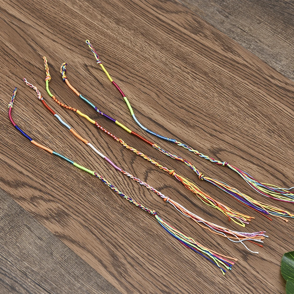 Новинка плетеные браслеты дружбы радужной расцветки для женщин 10 шт./компл.