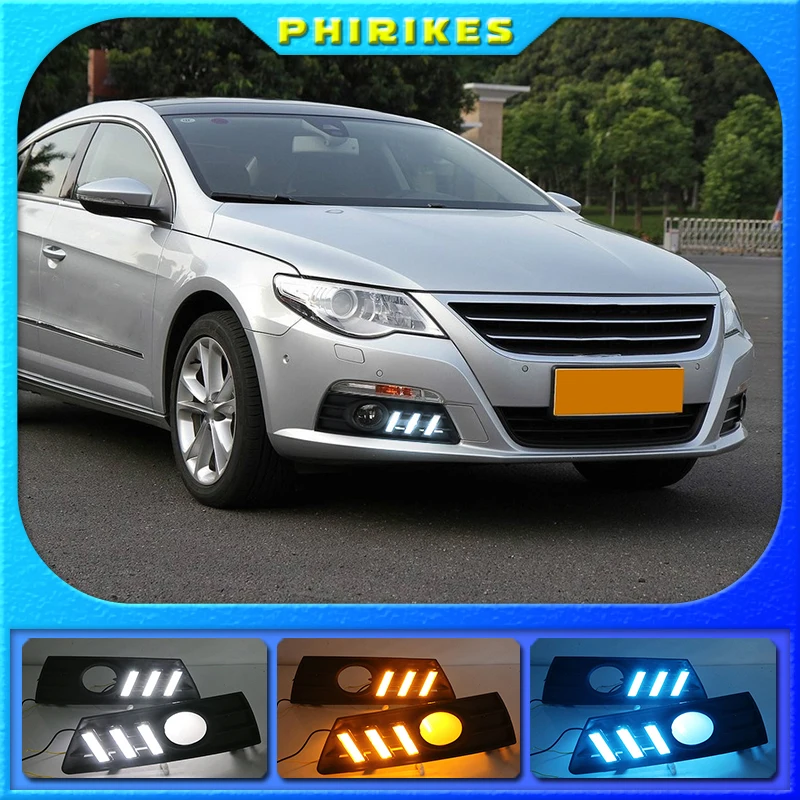 2 шт. автомобильный светильник для VW PASSAT CC 2009 2010 2011 2012 2013 светодиодный DRL Дневной