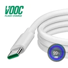 Оригинальный кабель USB Type-C для OPPO Reno K5 K3 Find X A11 R17 VOOC Flash Charger Cable Super Flash Charging Type C Charger Wire