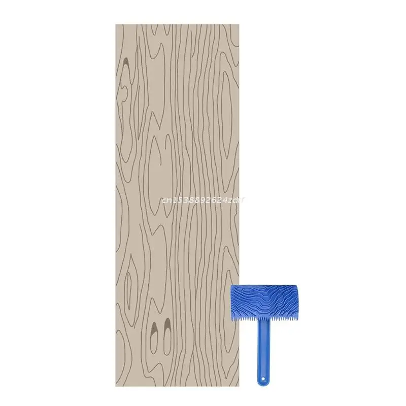 

Graining Painting Tool with Handle Rubber Empaistic Wood Pattern Paint Roller Dropshipping