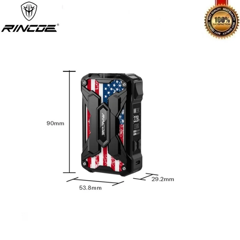 Оригинальный Rincoe Mechman 228 Вт 18650 TC коробка мод сменная панель и наклейка VS Drag 2 люкс