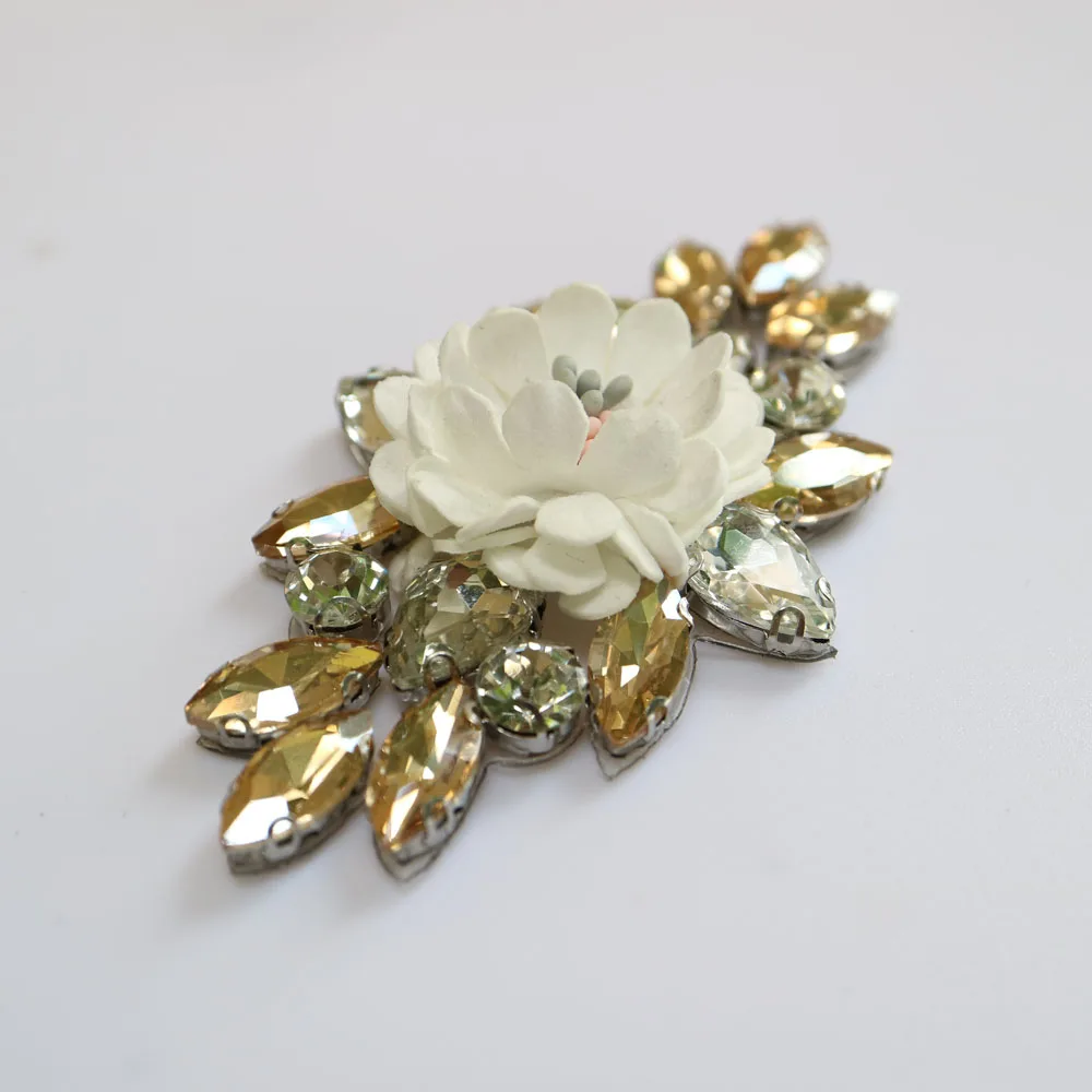 1 шт. стразы цветы аппликации патчи для одежды сделай сам вышивка parches bordados para