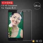 YIYONG 2.5D экранное стекло для Xiaomi mi 4 закаленное стекло Xio mi 4 защитная пленка для экрана для Xiaomi mi 4C mi 4C закаленное стекло