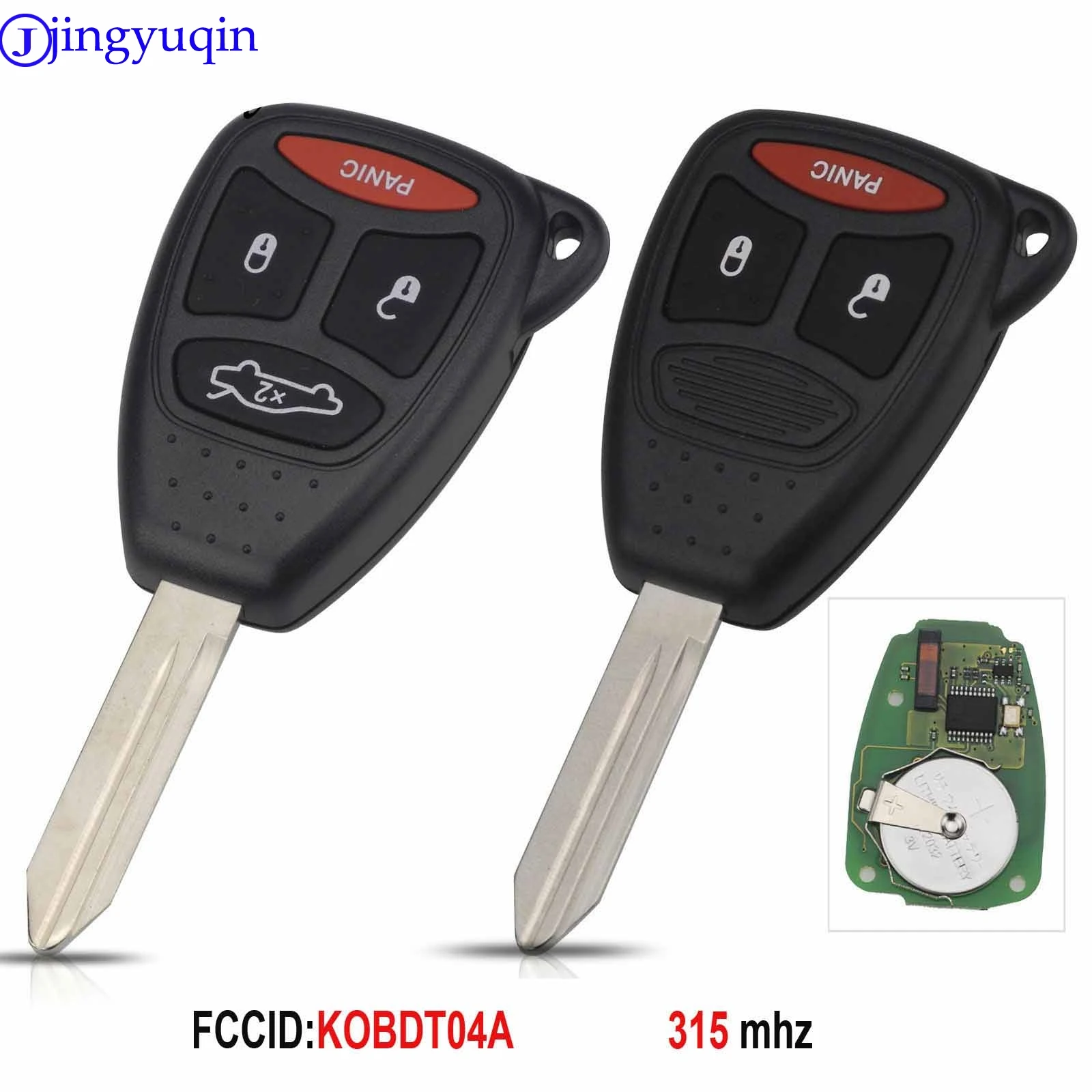 Jingyuqin 10ps ASK KOBDT04A 315mhz чехол для ключа с дистанционной головкой dodge chrysler jeep Dakota Durango