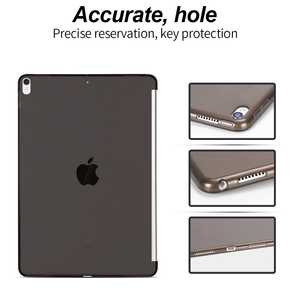 Чехол для iPad Pro 10 5 прозрачный мягкий силиконовый чехол из ТПУ подходит Smart Keyboard