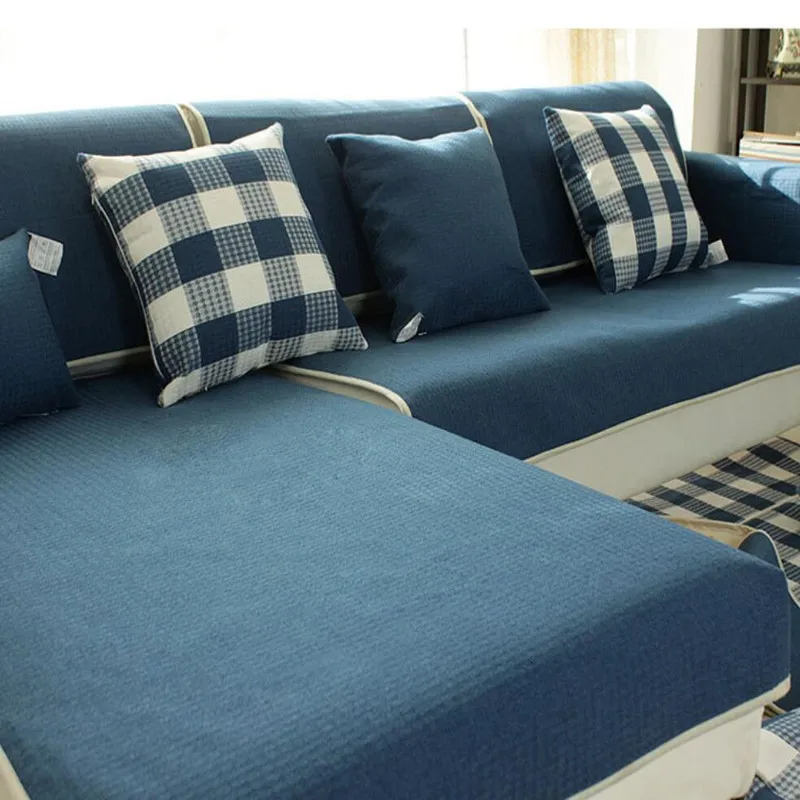 1 шт. Новый пасторальный клетчатый шикарный угловой чехол для дивана подлокотник